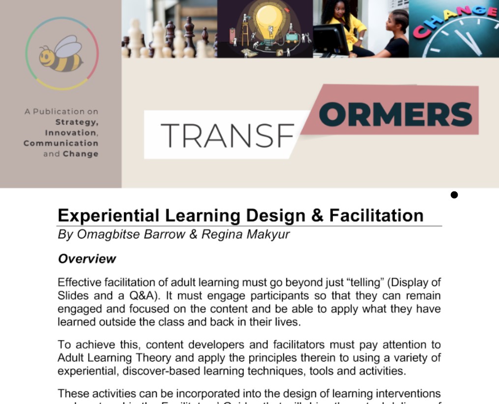 Experiential Learning Design and Facilitation
