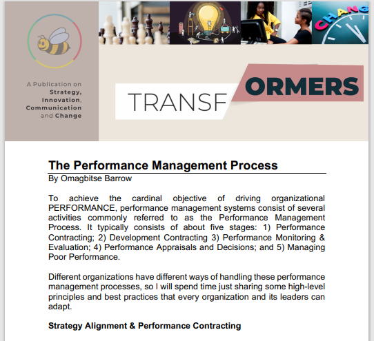 The Performance Management Process
